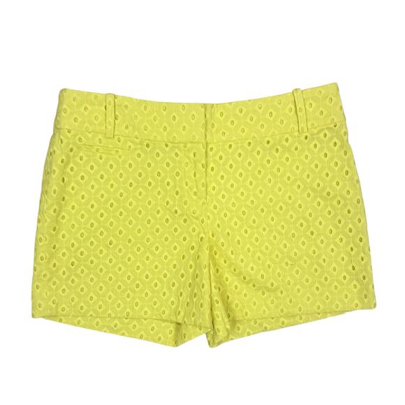 NWT Ann Taylor LOFT Riviera Shorts in Yellow Eyelet Size 0 - Picture 3 of 8